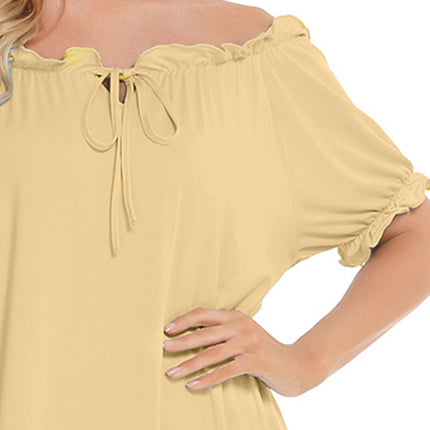 Lace Detail Short Sleeve Lounge Dress