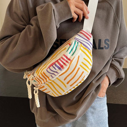 Printed Adjustable Strap Sling Bag