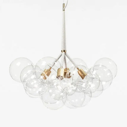 Nordic Glasses Chandelier Balck White Coffee Wires Pendant Lights 9 /12 /18 Glass Hanging Lights Luminaria  Home Decor