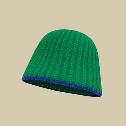 Contrast Trim Woven Hat