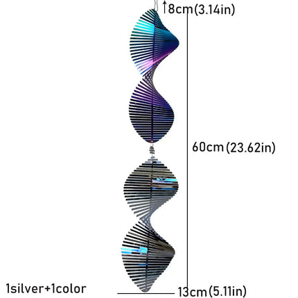 3D Rotating Wind Spinner Garden Decoration Outdoor Pendants Balcony Wind Chimes Hanging Decorations for the House Home Decor Set