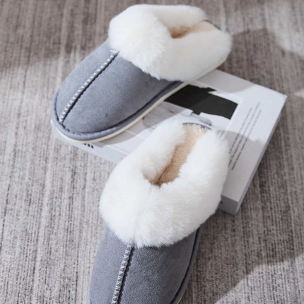 Faux Fur Round Toe Slippers