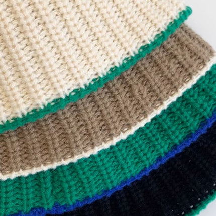 Contrast Trim Woven Hat