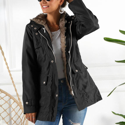 Ivy Lane Full Size Hooded Jacket with Detachable Liner (Three-Way Wear)