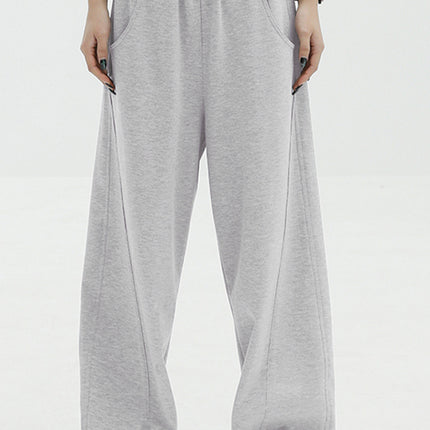 Elastic Waist Sweatpants with Pockets