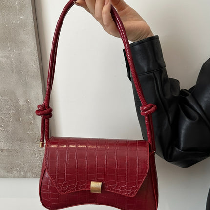 PU Leather Texture Crossbody Bag
