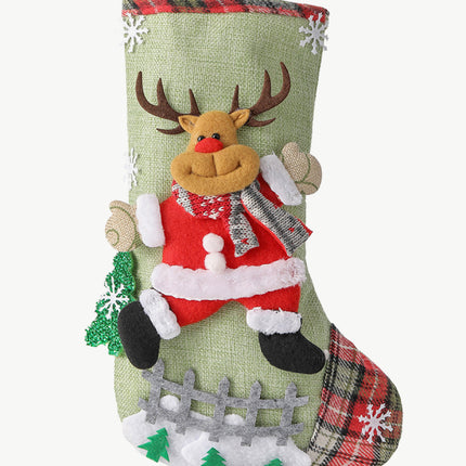 4-Pack Plaid Christmas Stockings