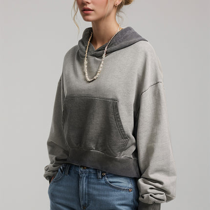 Basic Bae Kangaroo Pocket Long Sleeve Cropped Hoodie