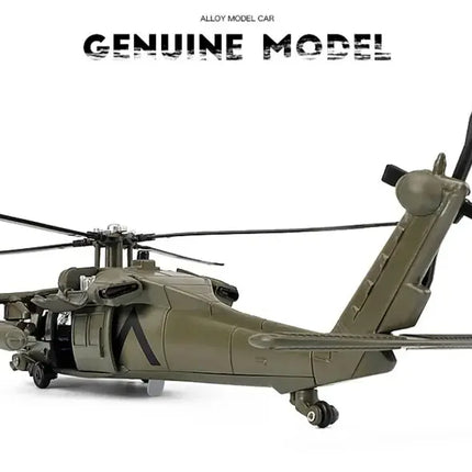 NEW America Black UH-60 Hawk Utility Helicopter Alloy Airplane Model Simulation Metal Flying Model Toy Sound and Light Kids Gift