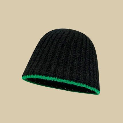 Contrast Trim Woven Hat