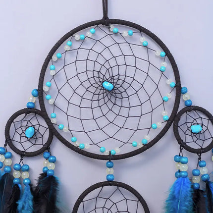 2023 New Dream catchers Retro 5 Ring Dream Catchers Home Decoration Indians Natural Stone Tree of Life Dreamcatcher Wall Hanging