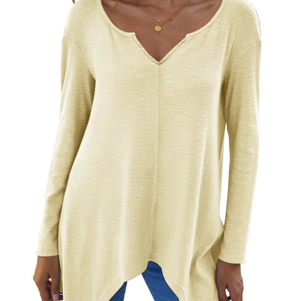 Full Size V-Neck Long Sleeve T-Shirt