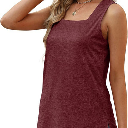 Slit Square Neck Tank