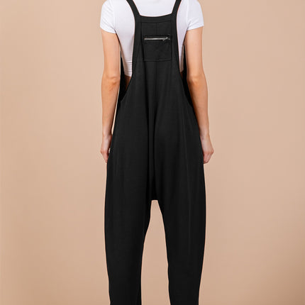 Oh Full Size V-Neck Wide Strap Overalls with Pockets