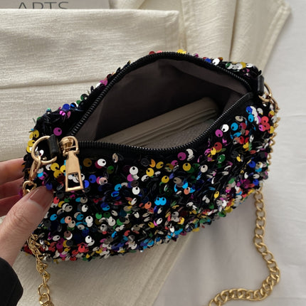 Sequin Removable Strap Shoulder Bag