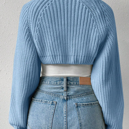 Honey Open Front Long Sleeve Cropped Cardigan