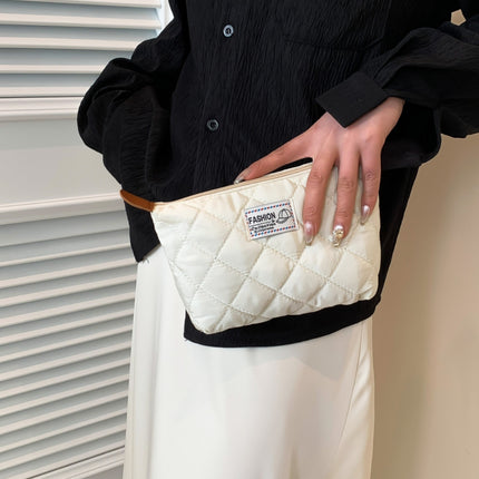 Solid Quilted Clutch with Zipper