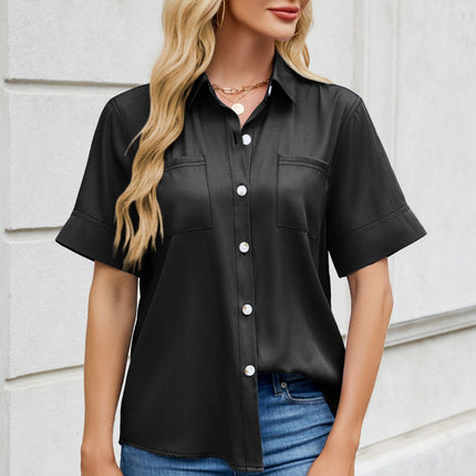 Collared Neck Short Sleeve Shirt