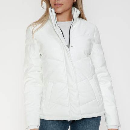 Snobbish Pocketed Zip Up Turtleneck Puffer Jacket