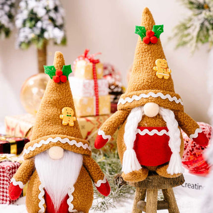 2-Pack Christmas Gingerbread Gnomes