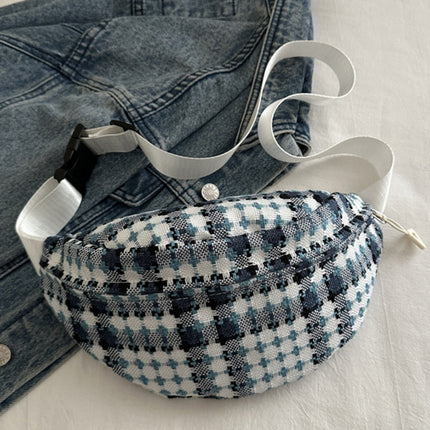 Plaid Wide Strap Crossbody Bag