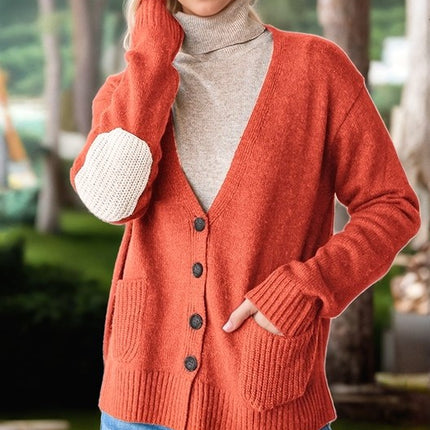 Heimish Full Size Long Sleeve V Neck Button Down Cardigan