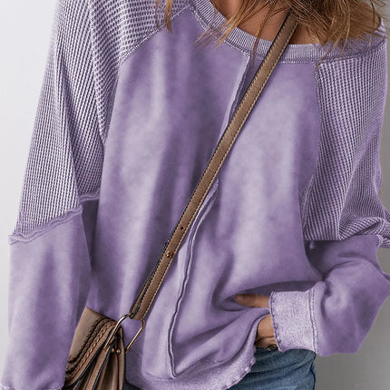 Exposed Seam Long Sleeve Sweatshirt