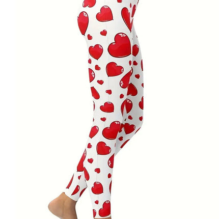 Heart Print Skinny Pants