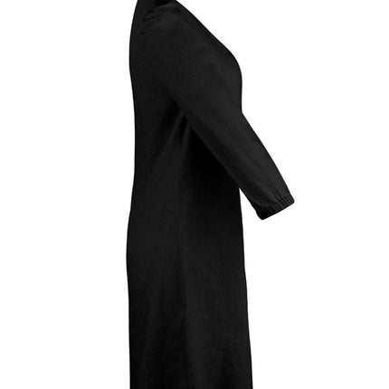 Full Size V-Neck Half Sleeve Denim Dress - Vickie Lynn's