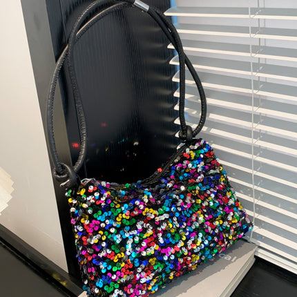 Sequin Double Strap Shoulder Bag