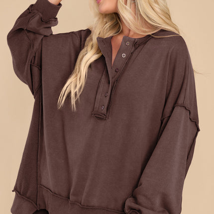 Exposed Seam Long Sleeve Sweatshirt