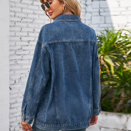 Button Up Long Sleeve Denim Jacket