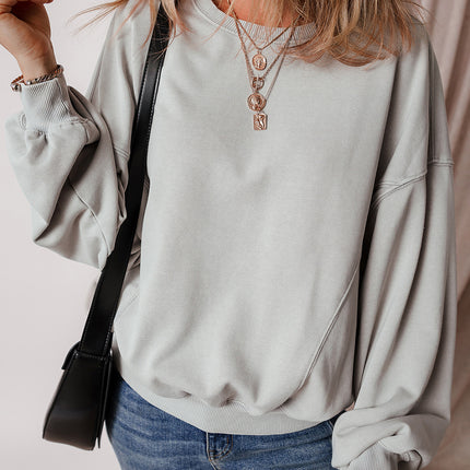 Round Neck Long Sleeve Sweatshirt