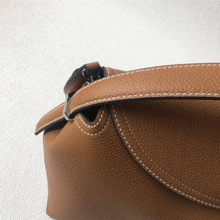Swedish niche Toteme ladies lychee grain cowhide T-lock buckle simple commuting large-capacity shoulder Messenger bag clutch