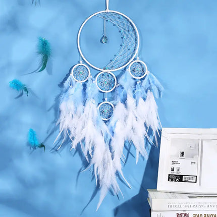 2023 New Dream catchers Retro 5 Ring Dream Catchers Home Decoration Indians Natural Stone Tree of Life Dreamcatcher Wall Hanging