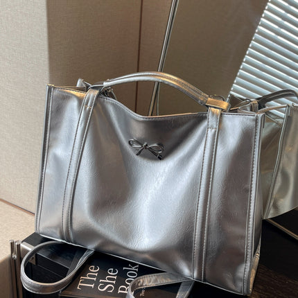 PU Leather Bow Shoulder Bag