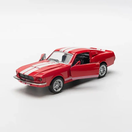 1:32 Alloy Diecast Mustang GT Classic Vintage Car Model Pull Back Car Miniature Vehicle Replica For Collection Gift for Kid