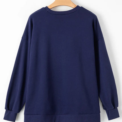 Round Neck Long Sleeve Sweatshirt