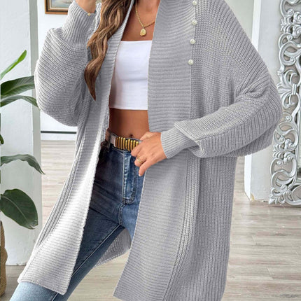 Open Front Long Sleeve Cardigan