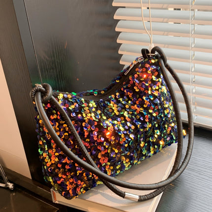 Sequin Double Strap Shoulder Bag