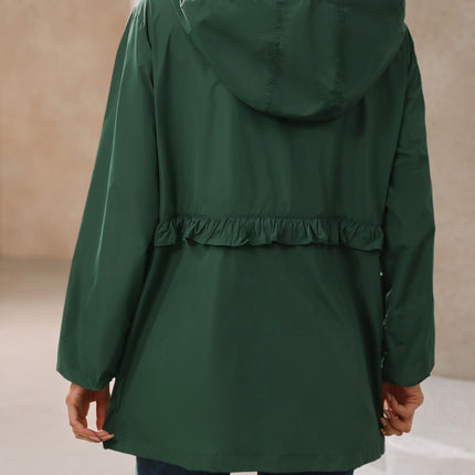 Outdoor Waterproof Long Sleeve Hooded Windbreaker