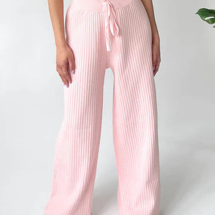 Ribbed Wide Leg Sweater Pants