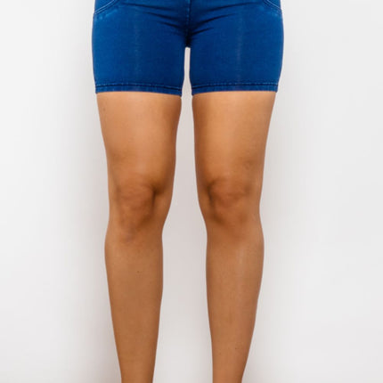 Full Size Zip Closure Denim Shorts