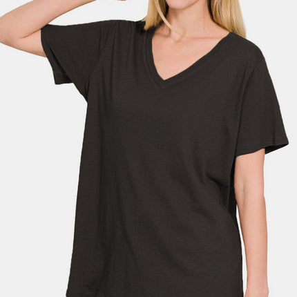 Zenana Full Size V-Neck Short Sleeve T-Shirt