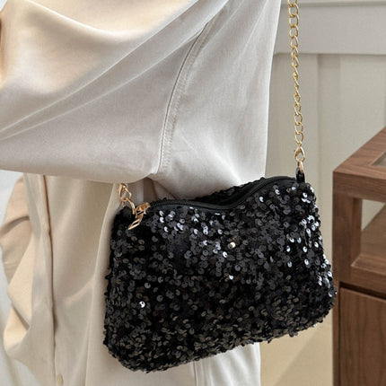 Sequin Removable Strap Shoulder Bag