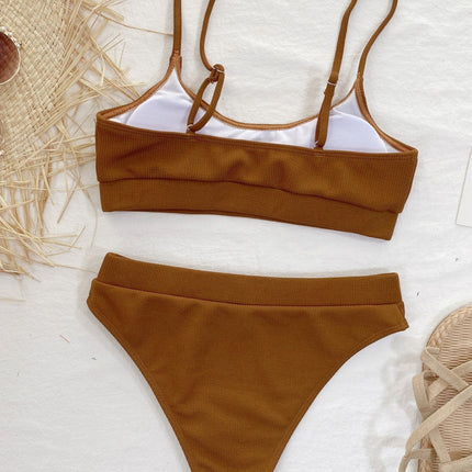 Scoop Neck Spaghetti Strap Two-Piece Swim Set