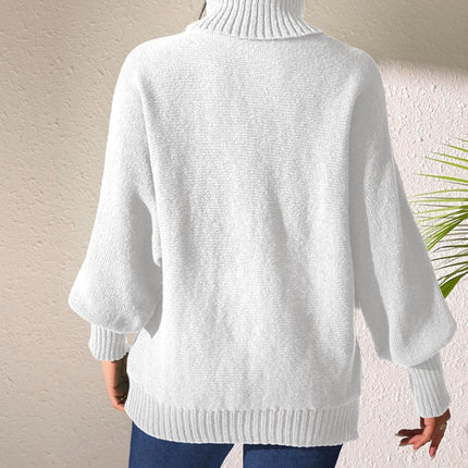 Heart Turtleneck Long Sleeve Sweater