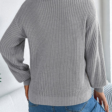 Cutout V-Neck Long Sleeve Sweater