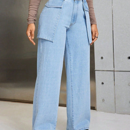 Wide Leg Jeans with Pockets