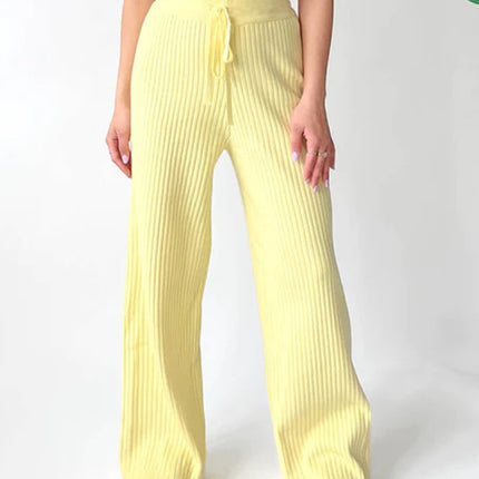 Ribbed Wide Leg Sweater Pants